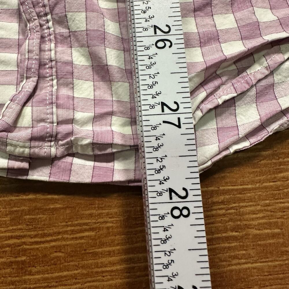 Burberry Button Up Shirt Mens S Purple Check Graph Plaid Long Sleeve Luxury - Picture 8 of 11